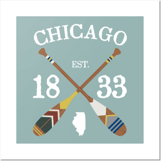 Paddle Chicago, CHI Lake Life Painted Oars Posters and Art